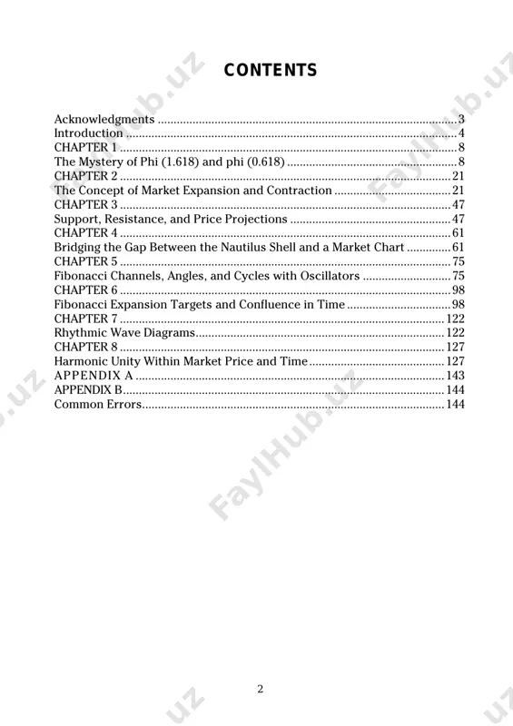 ......................................... 143 appendix b...................................................................................................... 144 common errors................................................................................................ 144 2 acknowledgments fibonacci analysis is a personal passion of mine, and i would like to thank the entire team at bloomberg press—including david george, joanne kan aval, dru-ann chuchran, and leah shriro—for raising the quality bar to the highest standard possible. my special thanks go to stephen isaacs. with each book we've done together, my trust in him grows. another important part of the team behind this book was market analyst software, the australian software vendor that has developed features and tools to push this subject past industry conventions. i would particularly like to thank jonathan garrett and matthew humphreys, who have struggled through many versions of the software development process to support my many requests. none of this would be possible without the support of the company's founder, mathew verdouw, who is committed to creating a revolution in technical analysis. last, …