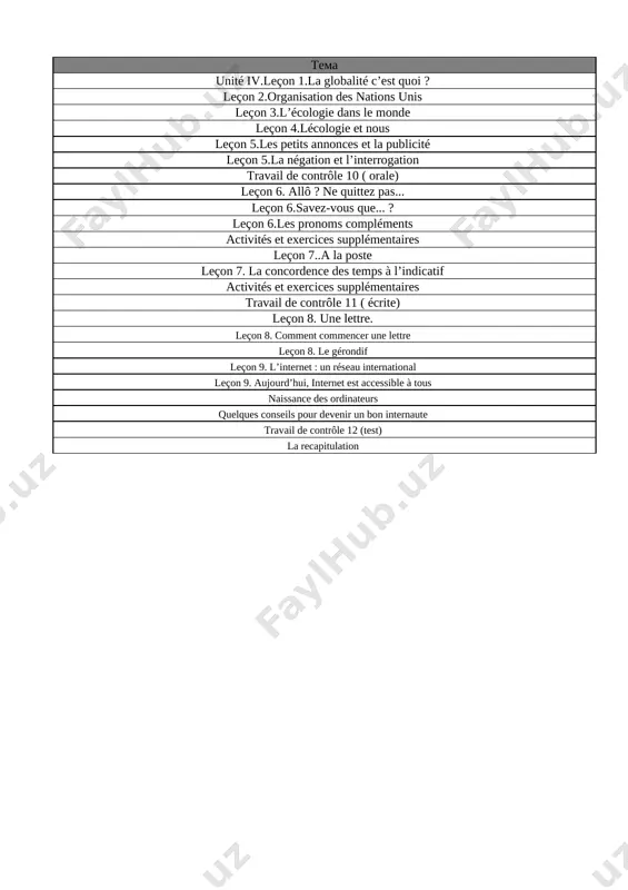 9-sinf fransuz tili 4-chorak @e_baza_ishreja - Page 2