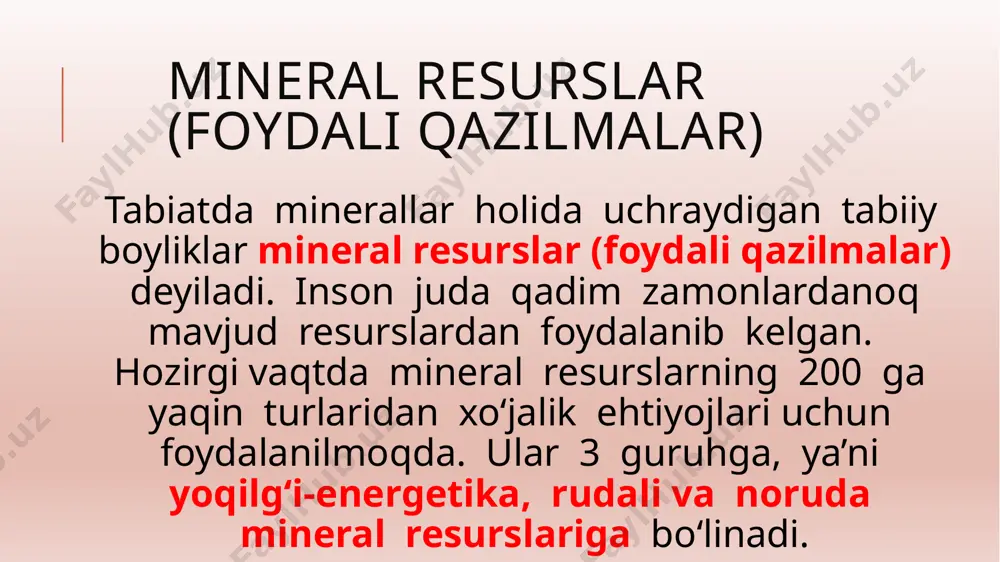 biri bu tabiiy ne’matlarni tejab ishlatish yo‘llarini topishdan iborat. image2.png