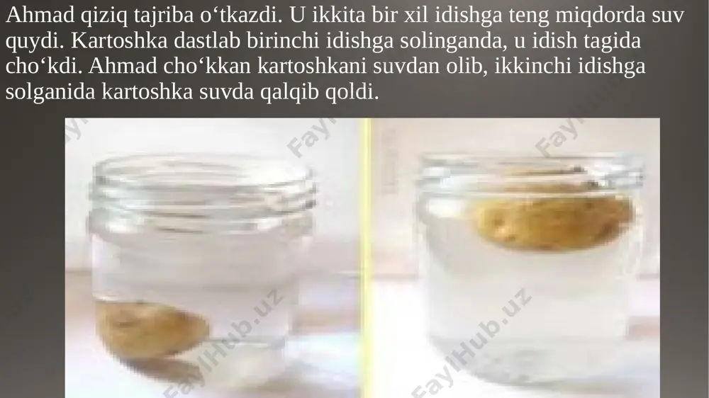 6-sinf. sciens. jismlarning suzish shartlari - Page 2