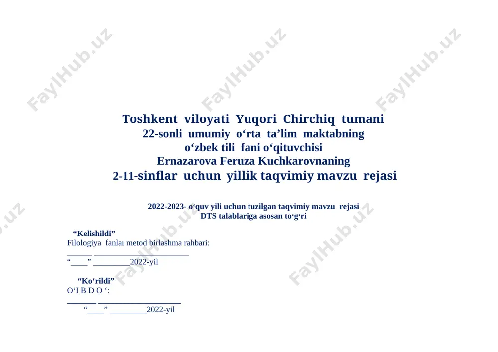 h darajasi o‘zbek tili chuqurlashtirilmagan o‘rta maxsus kasb-hunar ta’limi muassasalari bitiruvchilari b1 o‘zbek tili fanini o‘rganishning umumiy darajasi o‘zbek tili chuqurlashtirilgan o‘rta maxsus kasb-hunar ta’limi muassasalari bitiruvchilari b1+ o‘zbek tili fanini o‘rganishning kuchaytirilgan umumiy darajasi [bookmark: 3154952] [bookmark: 3154953]o‘zbek tili fanini o‘qitishning maqsad va vazifalari [bookmark: 3154954]umumiy o‘rta va o‘rta maxsus, kasb-hunar ta’limi muassasalarida o‘zbek tili fanini o‘qitishning maqsadi: [bookmark: 3154955]o‘quvchilarning o‘qish va mehnat jarayonida, jamoat joylarida turli nutqiy vaziyatlarda mustaqil ravishda fikrini bayon eta olish, eshitilgan axborotni idrok etish, voqea-hodisalarga o‘z munosabatini bildirish; [bookmark: 3154956]o‘zbek adabiyotining eng sara namunalari, o‘zbek xalqining tarixiy, madaniy hayoti, jahon madaniyatiga va milliy madaniyatga hissa qo‘shgan buyuk allomalar ijodiy merosini o‘rganish orqali milliy qadriyatlarga hurmat bilan munosabatda bo‘lish malakasini rivojlantirishdan iborat. [bookmark: 3154957]umumiy o‘rta va o‘rta maxsus, kasb-hunar ta’limi muassasalarida o‘zbek tili fanini o‘qitishning asosiy vazifalari: [bookmark: 3154958]o‘quvchilarning kundalik va kasbga oid sohalarda faoliyat olib borishi uchun o‘zbek tili fani bo‘yicha o‘zlashtirgan bilimlarini muloqot …