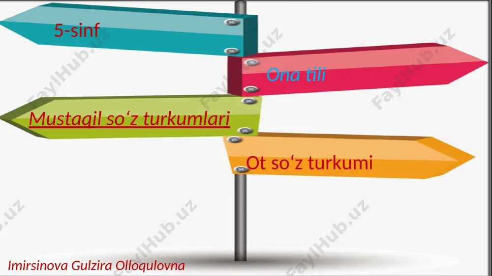 qil so‘z turkumlari bo‘yicha o‘tilganlarni takrorlash.ot so‘z turkumi. insonni so`z ayladi judo hayvondin, bilki, guhari sharifroq yo`q ondin. alisher navoiy ot so‘z turkumi shaxs,narsa,faoliyat,mavhumlik kabi ma’nolarni anglatib,kim?,nima,qayer? kabi so‘roqlarga javob bo‘ladi.ot gapda ega,kesim,aniqlovchi,to‘ldiruvchi ,hol vazifasida keladi.otlar shaxs va narsaning ,joyning nomini bildirgani uchun ham shaxs otlari,o‘rin-joy otlari,narsa buyum otlari kabi turlarga bo‘linadi.otlar sezgi a’zolari orqali sezish mumkin yoki mumkin emasligiga ko‘ra aniq otlar ,mavhum otlar kabi turlarga bo‘linadi:kitob-aniq ot;yoshlik-mavhum ot. quyida keltiriladigan matnni diqqat bilan o`qing va otlarni aniqlang.aniq va mavhum otlarga ajrating mukofot va jazo qadimda podshohlardan biri davlat ishlarini boshqarayotgan paytlarida o'g'lini yonida olib o'tirar ekan. bir kuni podshoh kechasi ko'rgan tushini munajjimga so'zlab berib, ta'birini so'rabdi. munajjim bilag'on bo'lsa-da, dilozor, dag'al so'zli ekan. u tushga shunday ta'bir beribdi: shohim, sizning barcha yor-u do'stlaringiz o'lib ketadi, siz yolg'iz qolib, ko'p azob chekasiz. g'azablangan podshoh munajjimni jazolashni buyuribdi va xiiddi shu tushni tadbirkor, mulohazali, oqil vaziriga aytibdi. dono vazir …
