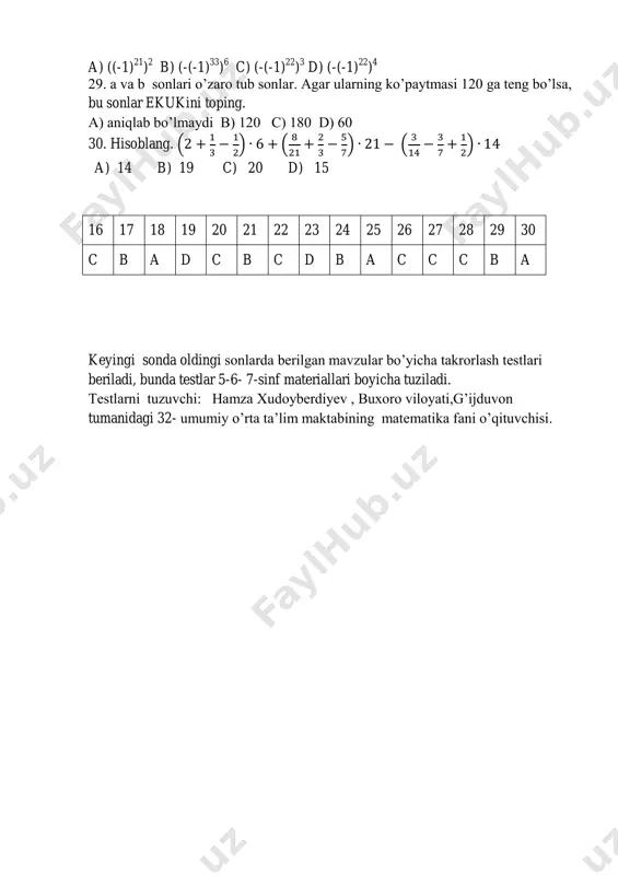 6.matematika( ratsional sonlar va ular ustida amallar) - Page 2
