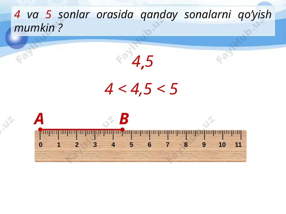 6 , 5 4 4 , 2 2 + 10 , 8 2 15 , 0 4 e) 4,22+10,82= 10 , 3 2 + 10 , 0 1 20 , 3 3 f) 10,32+10,01= g) 0,321+0,346= 0 , 3 2 1 - 0 , 3 4 6 0 , 6 6 7 a) 6,83+5,1= 6 , 8 3 + 5 , 1 0 9 , 9 3 1 , 3 0 + 6 , 4 7 7 , 7 7 b) 1,3+6,47= 82 , 1 0 + 5 , 4 2 87 , 5 2 d) 82,1+5,42 e) 4,20+0,8= 4 , 2 0 - 0 , 8 0 5 , 0 0 822-misol f) 10,52+10= 10 , 5 2 + 10 , 0 0 20 , 5 2 g) 1,3+0,346= 67 , 9 0 + 2 , 9 9 70 , 8 9 h) 67,9+2,99= i) 4,259+22,64= 4 , 2 …