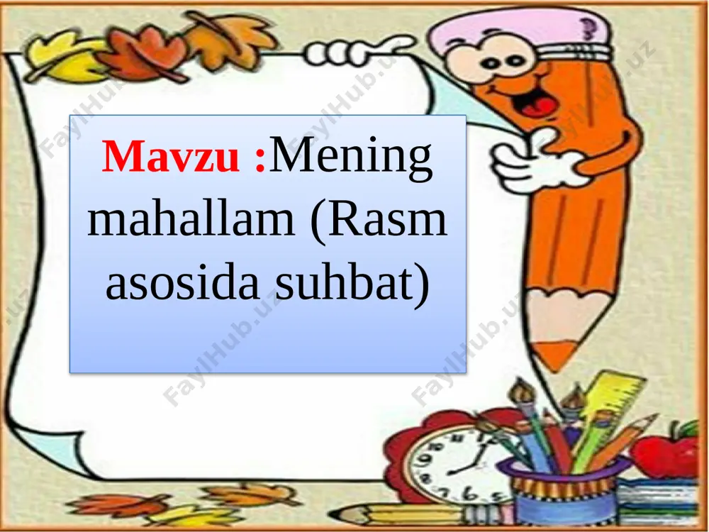 1-sinf sinf soati mening mahallam - Page 2