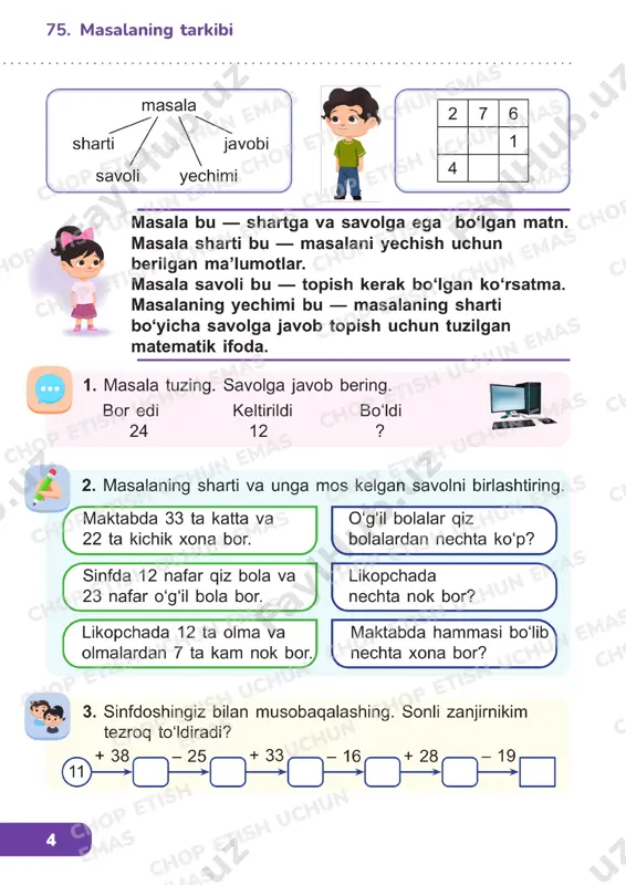 matematika 1 sinf darslik 75-79 - Page 2