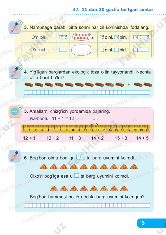 matematika 1 sinf 2 qism 42-46 darslik - Page 2
