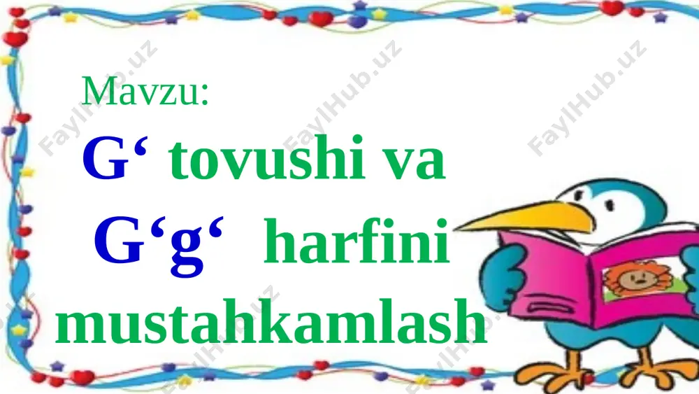 1-sinf alifbe g' harfi mustahkamlash - Page 2
