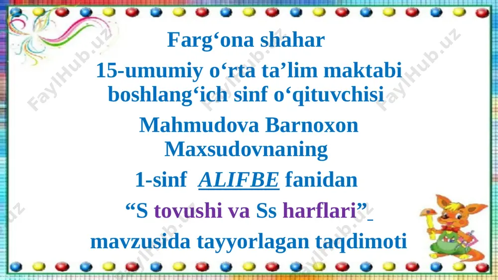 1-sinf alifbe s tovush va ss harlfari - Page 2