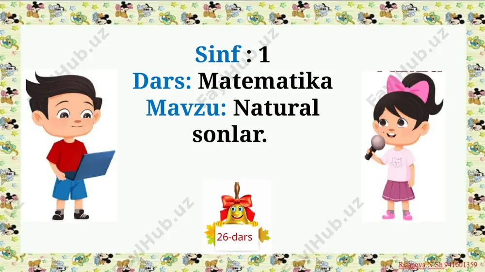 1-sinf matematika 28-dars.natural sonlar - Page 2