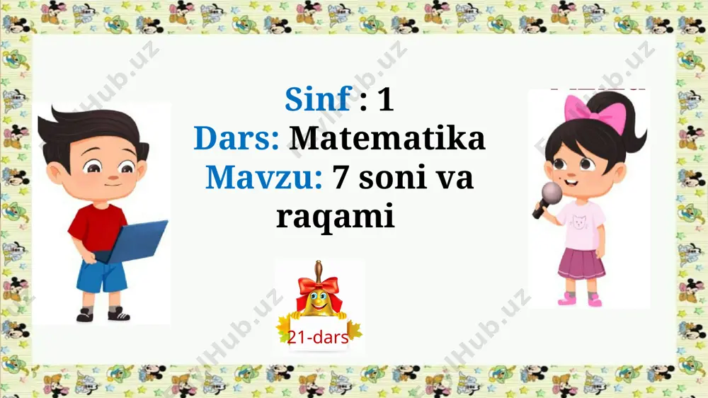 1-sinf matematika 22-dars.7 soni va raqami - Page 2