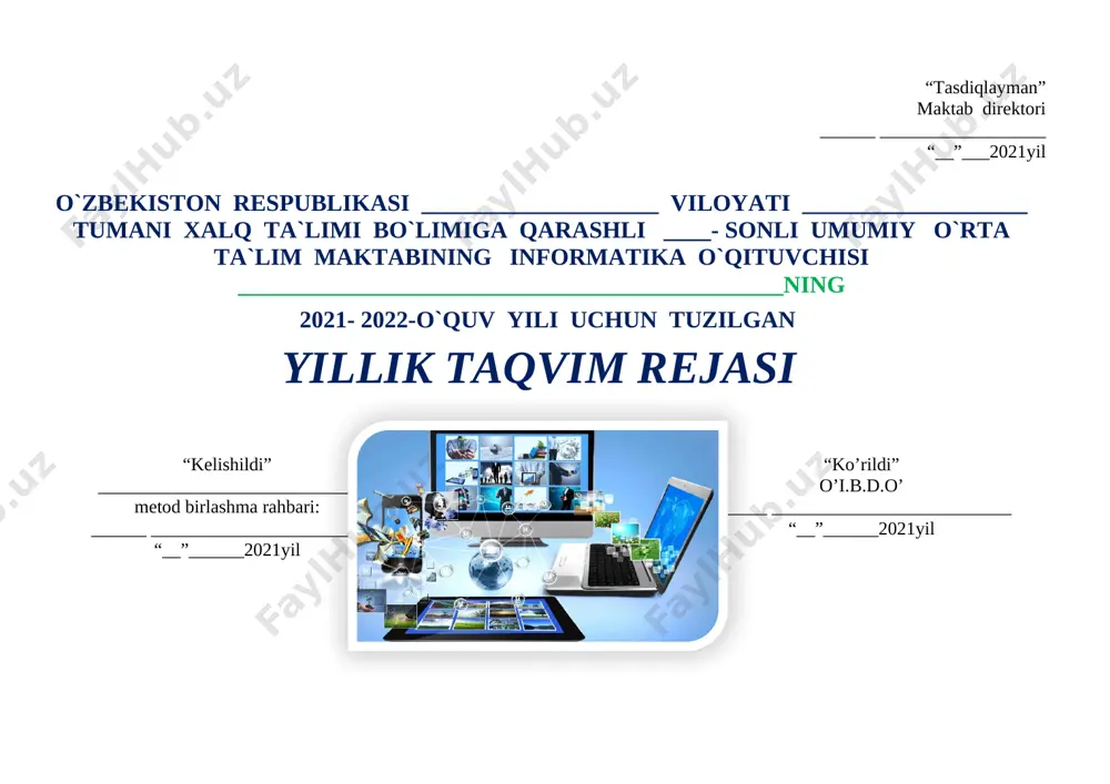 tiga munosib hissa qo‘shadigan shaxs etib tarbiyalashdan iborat. informatika va axborot texnologiyalari o‘quv fani o‘rta umumta’lim maktablarining 5-sinfidan boshlanadi va o‘rta maxsus, kasb-hunar ta’limi muassasalarida umumta’lim o‘quv fani sifatida uzviy davom etadi. umumiy o‘rta ta’lim maktablari informatika va axborot texnologiyalari ta’limida o‘rganilgan o‘quv materiallarining akademik litsey va kasb-hunar kollejlari informatika va axborot texnologiyalari ta’limida aynan takrorlanmasligi, o‘quvchilarning yosh va psixologik xususiyatlari, umumiy o‘rta ta’lim tayyorgarligiga mos kelishi hamda informatikaga oid tushunchalarni asta-sekin oddiydan murakkabga shakllantirilishi e’tiborga olingan. ilg‘or milliy va xorijiy tajribalarni inobatga olgan holda fanni o‘qitishda rivojlangan davlatlarda keng qo‘llanilayotgan stem (science, technology, engeenering and mathematics - fan, texnologiya, muxandislik va matematika) o‘qitish konsepsiyasiga hamda dasturlashning tayanch tushunchalarini (mantiqiy amallar, algoritmlar, blok-sxemalar va x.k.) shakllantirish metodologiyasiga tayanish maqsadga muvofiq. informatika va axborot texnologiyalari o‘quv fanini o‘qitishning asosiy maqsadi: o‘sib kelayotgan avlodni zamonaviy axborot texnologiya vositalari bilan ishlash malakalari, mustaqil, mantiqiy va algoritmik fikrlash qobiliyatini rivojlantirishdan va olgan bilimlarini hayotda …