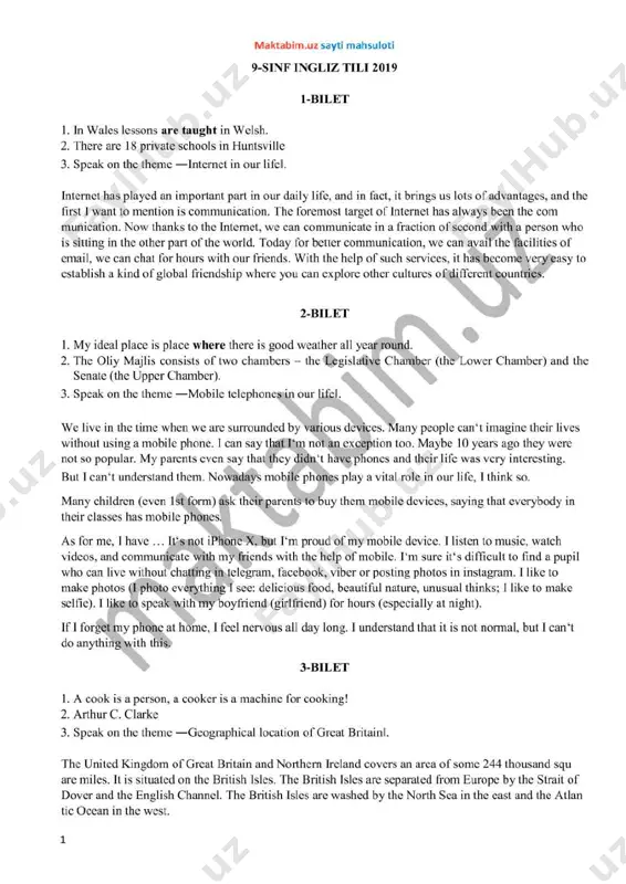 9-sinf ingliz tili @maktab_ustozlar - Page 2