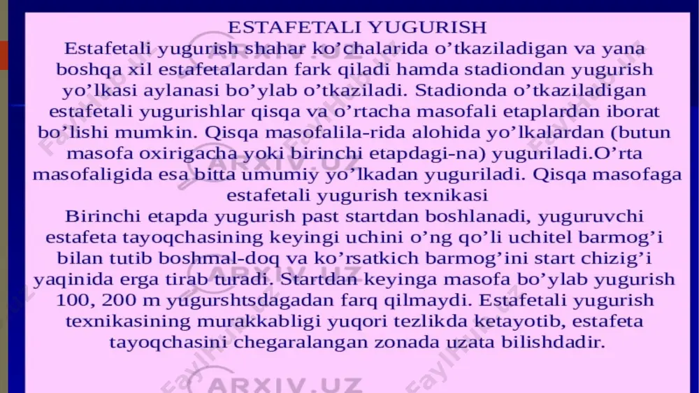 estafetali yugurish texnikasi - Page 2