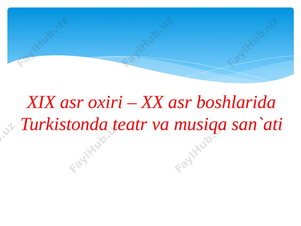 d shahrida mahmudxo‘ja behbudiy rahbarligida tashkil etildi. bu truppada namoyish etilgan ilk asar ham uning «padarkush» pyesasi edi.  jadid teatrining vujudga kelishi 1914-yil boshlarida abdulla avloniy toshkent shahrida «turon» nomidagi teatr truppasini tashkil etdi va u sahnalashtirgan birinchi asar ham «padarkush» pyesasi bo‘ldi. 1915-yilda teatrning turkiston shaharlari bo‘ylab gastrollari zo‘r muvaffaqiyat bilan o‘tdi.  jadid teatrining vujudga kelishi 1916-yil qo‘qon shahrida hamza rahbarligida havaskorlar teatri tashkil etildi. unda namoyish etilgan birinchi spektakl hamzaning «zaharli hayot yoxud ishq qurbonlari» pyesasi bo‘ldi. bu pyesa o‘zbek teatri shakllanishida ham, o‘zbek dramaturgiyasi vujudga kelishida ham muhim ahamiyat kasb etdi.  samarqand xiva buxoro andijon qo‘qon 1916-yildan hozirgi milliy teatr asoschisi mannon uyg‘ur va o‘zbek teatrining birinchi aktrisasi ma’suma qoriyeva san’atga ilk qadamini tashladi. birinchi o`zbek kinooperatri xudoybergan devonov 1878-yilda tug‘ilgan. bolaligidan bilimga chanqoqligi va ijodiy iste’dodi bilan ajralib turgan. u arab, fors va rus tillarini o‘rgangan. qiziquvchan o‘smir nemis tilini o‘rgana boshlagan va …