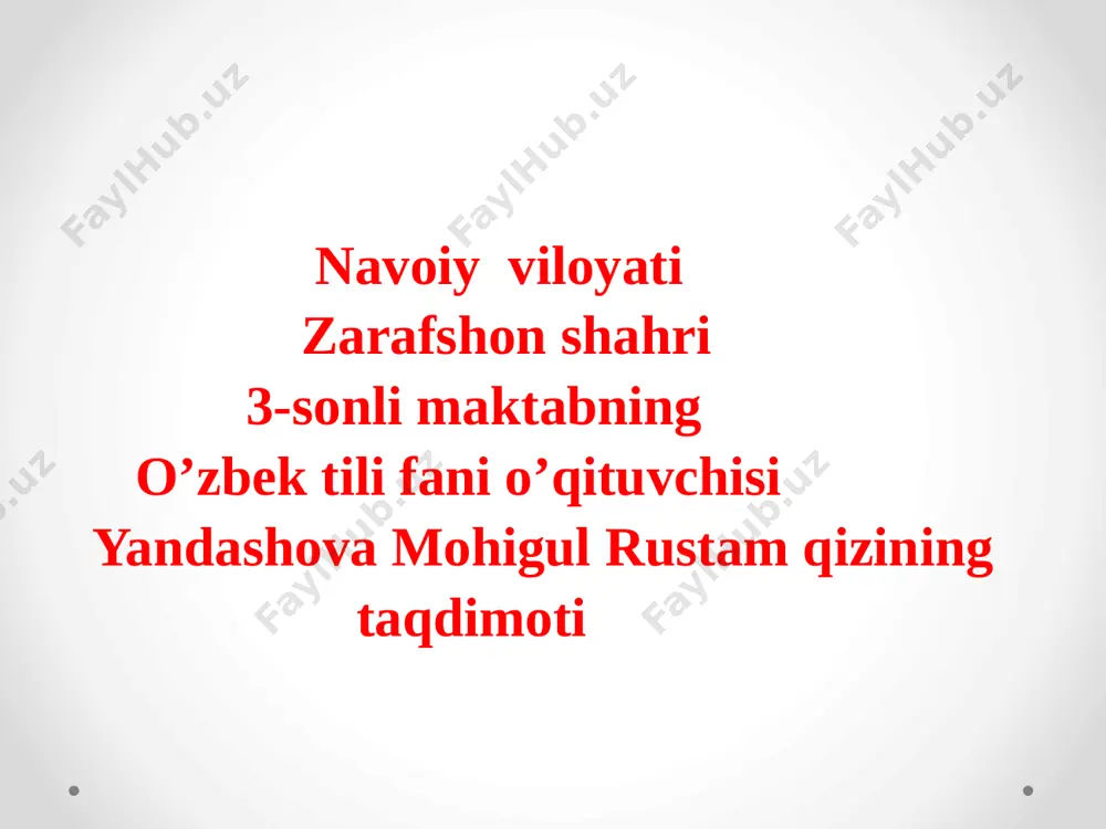 mumkin? . ot bilan . otlashgan sifatdosh bilan olmosh bilan son bilan undalmalar gapning qaysi qismida kelishi mumkin? undalmalar gapning boshida, o‘rtasida yoki oxirida kelishi mumkin. uyushiq bo’laklarga“klaster” usulini qo‘llaymiz uyushiq bo’laklar ega to’ldiruvchi hol kesim aniqlovchi 1- mashq. ko‘chiring. gap tarkibidagi undalmalarni aniqlab, namunadagidek to‘liq tahlil qiling. namuna: tojiboy – undalma, atoqli ot bilan ifodalangan, yig‘iq undalma, gap boshida kelgan. 1. tojiboy, shu bugunoq cho‘lga yetib bor. (s.a.) 2. o‘ktam, bu taklif chinmi, yo anchayin odamgarchilikmi,iljayishning ma’nisi ne ekan, deb ichida o‘yladi. (o.) 3. anvar, qo‘y, bu gapni keyin gaplashamiz. (t.malik) 4. jiyan, aqling bo‘lsa, kishining bir tiyiniga xiyonat qilma. (o.) 5. karimjon, ertaga kelasizmi? 6. do‘s tim, biznikiga mehmon bo‘lib keling. 7. – hoy tentakkinalarim, tog‘angni bevoshlik qilib qiynamanglar. (s.a.) 8. hurmatli talabalar, yangi yilingiz muborak bo‘lsin! 2- mashq. ko‘chiring. gapdagi undalmalar qaysi so‘zlar bilan ifodalanganini aniqlang. 1. ahmadjon, kitobingizdan foydalansam bo‘ladimi? 2. hoy sen, menga qara-chi. 3. …