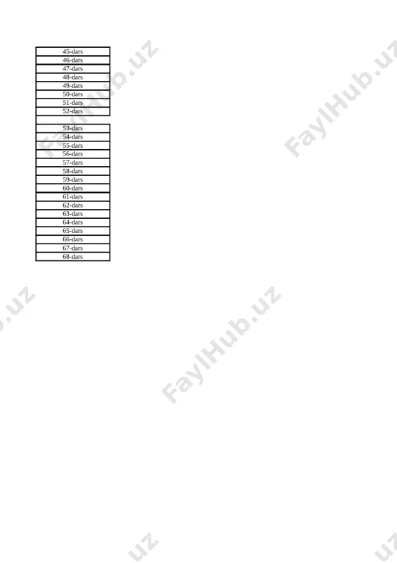 8-dars bog‘lovchisiz qo‘shma gaplarda tinish belgilarining ishlatilishi 1 39-dars bog‘lovchisiz qo‘shma gaplarning boshqa qo‘shma gap turlari bilan ma’nodoshligi 1 40-dars mustahkamlash 1 41-dars bog‘lovchisiz qo‘shma gaplarning boshqa qo‘shma gap turlari bilan ma’nodoshligi yuzasidan tahlil 1 42-dars matn va lug‘at ustida ishlash 1 43-44-dars nazorat ishi 2 45-dars ko‘chirma gapli qo‘shma gap haqida ma’lumot 1 46-dars ko‘chirma gapli qo‘shma gapning tuzilishi 1 47-dars ko‘chirma gapli qo‘shma gaplarda tinish belgilarining qo‘llanishi 1 48-dars ko‘chirma va o‘zlashtirma gaplar 1 49-dars ko‘chirma gapni o‘zlashtirma gapga aylantirish 1 50-dars mustahkamlash 1 51-dars nazorat ishi. test sinovi 1 52-dars matn va lug‘at ustida ishlash 1 iv chorak 53-dars matn va uning maqsadi. hikoya matni 1 54-dars tasviriy matn 1 55-dars muhokama matni 1 56-dars matn va gap 1 57-dars tinish belgilari va ularning yozma nutqdagi ahamiyati 1 58-dars nuqta va vergulning ishlatilishi 1 59-dars so‘roq va undov belgilarining qo‘llanishi 1 60-dars ikki nuqta va nuqtali vergulning …