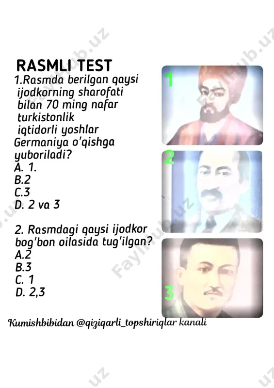 qiziqarli rasmli testlar - Page 2