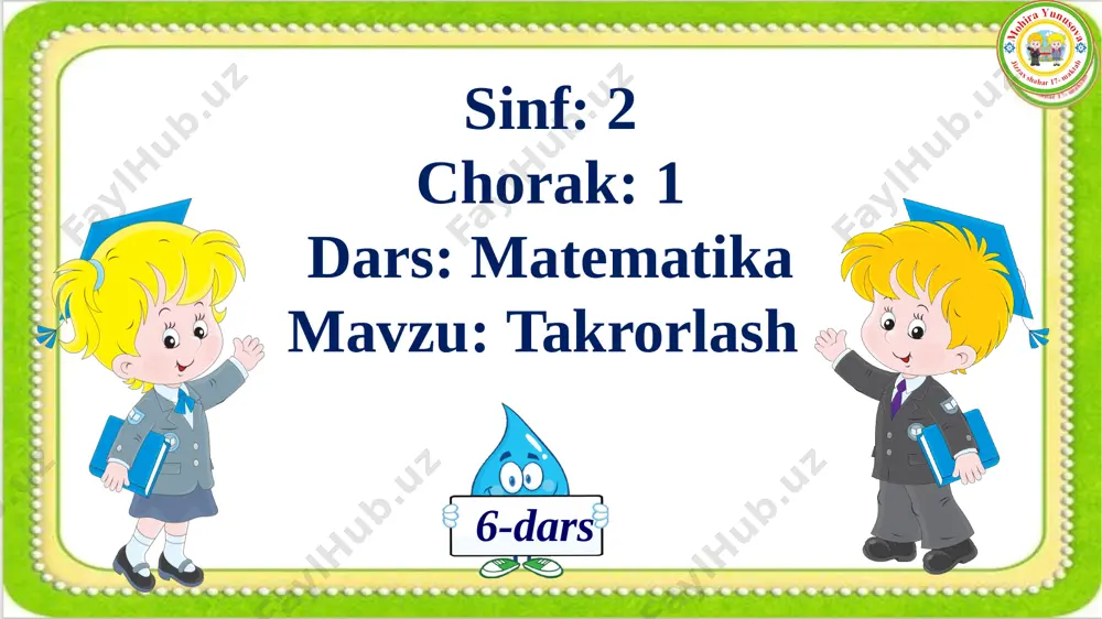 2- sinf matematika takrorlash 6- dars - Page 2