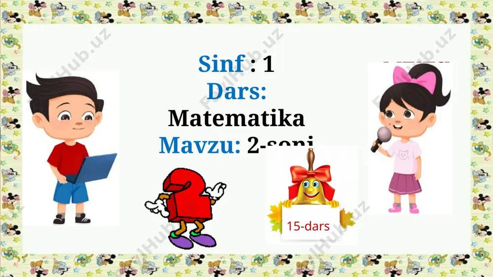 1-sinf matematika 15-dars.2-soni va raqami - Page 2