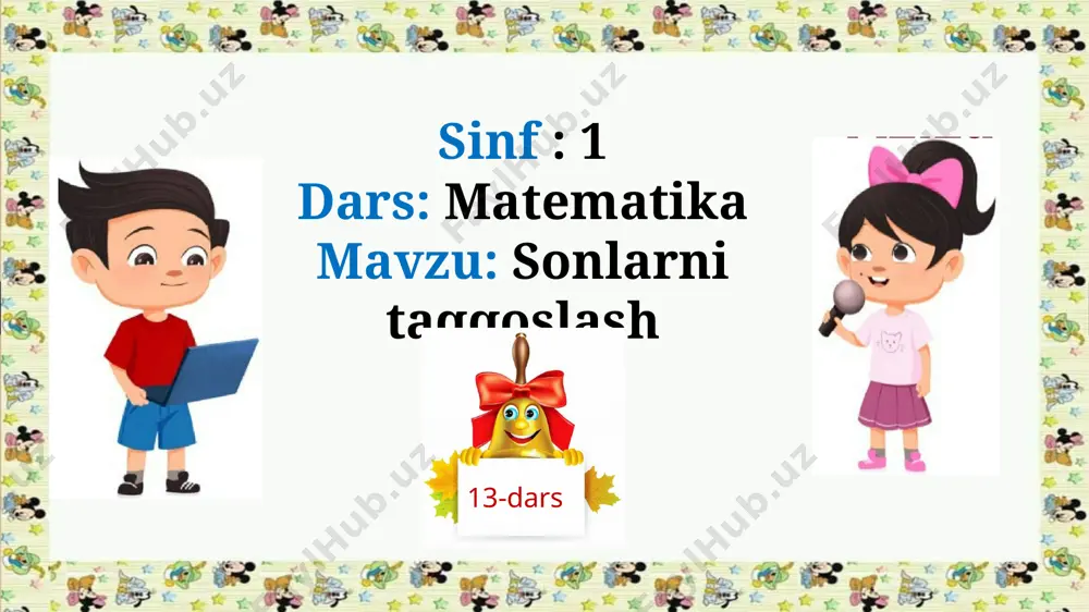 1-sinf matematika 13-dars.sonlarni taqqoslash - Page 2