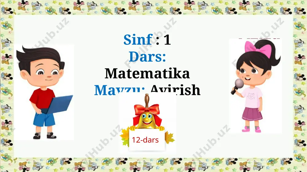 1-sinf matematika 12-dars ayirish - Page 2
