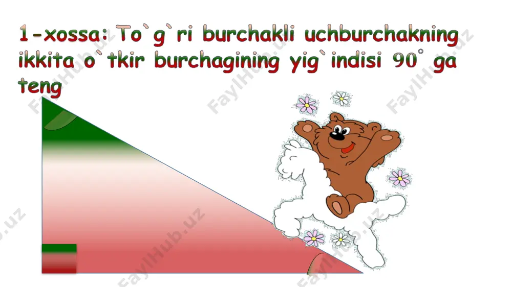 7-sinf to`g`ri burchakli uchburchakning xossalari - Page 2