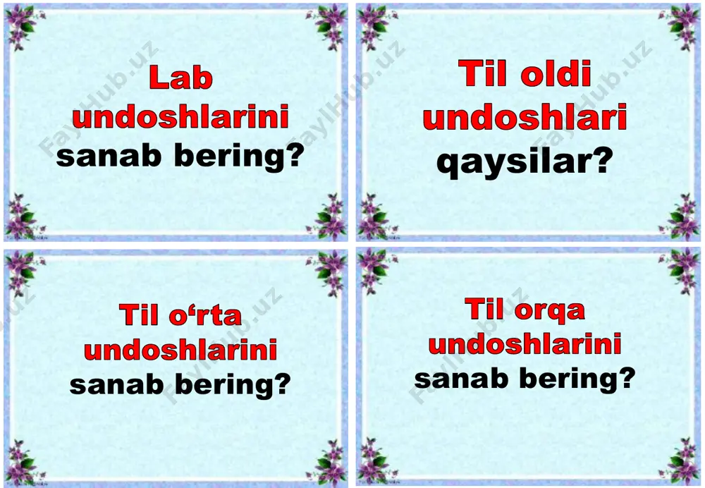 7-sinf ona tili 1-qism tarqatmalari - Page 2