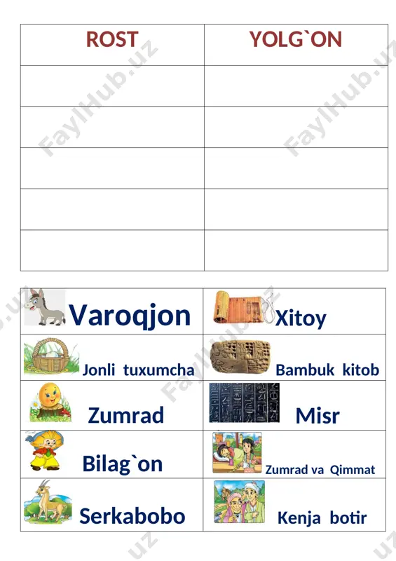 1-sinf birinchi kitobim. tarqatma - Page 2