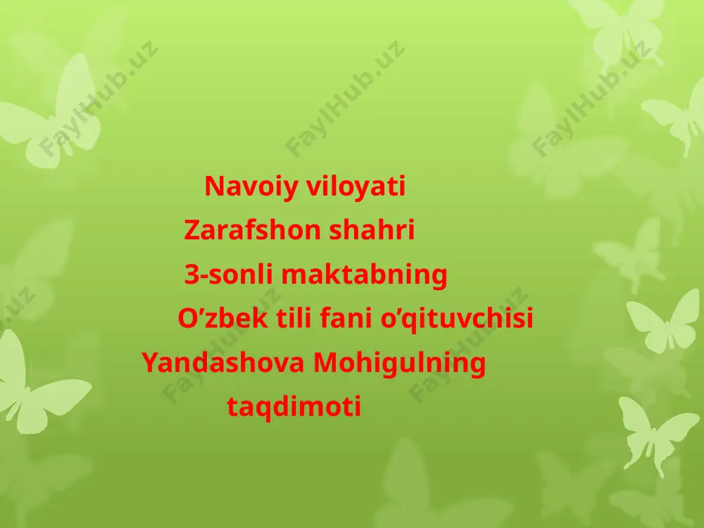singari? ustozim kabi o’xshashlik nima orqali? pochta orqali vosita 2-mashq berilgan gaplar tarkibidagi ko‘makchi so‘zlarni ko‘rsating va o‘zi bog‘langan so‘z bilan birga ko‘chiring. 1. musobaqa uchun sport anjomlari sotib olindi. 2. g‘oliblarni gullar bilan qarshi oldik. 3. yaxshi o‘qish uchun qunt bilan tayyorlanish kerak. 4. qopcha, qopchaning ichida noncha, nonchaning ichida ustuncha (topishmoq: jiyda). 5. bulutlar borgan sari quyuqlashdi. 6. tabiatda inson ko‘zi bilan ko‘rib bo‘lmaydigan mayda jismlar ham bor. 7. barno tabassum bilan javob berdi. 3- mashq.berilgan savollar o‘rniga foydalanish uchun berilgan so‘zlardan mosini qo‘yib, gaplarni ko‘chiring. 1. (nima uchun?) sport bilan shug‘ullanish kerak. 2. (kim bilan?) sport to‘garagiga bordik. 3. har kuni ertalab (nima bilan?) shug‘ullanish insonni sog‘lom qiladi. 4. (kim singari?) vatanimiz bayrog‘ini baland ko‘tarish niyatim bor. 5. vatan dovrug‘ini (nima orqali?) dunyoga tanitish mumkin. 6. onam (kim uchun?) sport kiyimi sotib oldilar. 3-mashqning javoblari 1.sog’lom bo’lish uchun 2.sinfdoshim bilan 3.sport bilan 4.shahram g’iyosov singari 5.sport orqali …