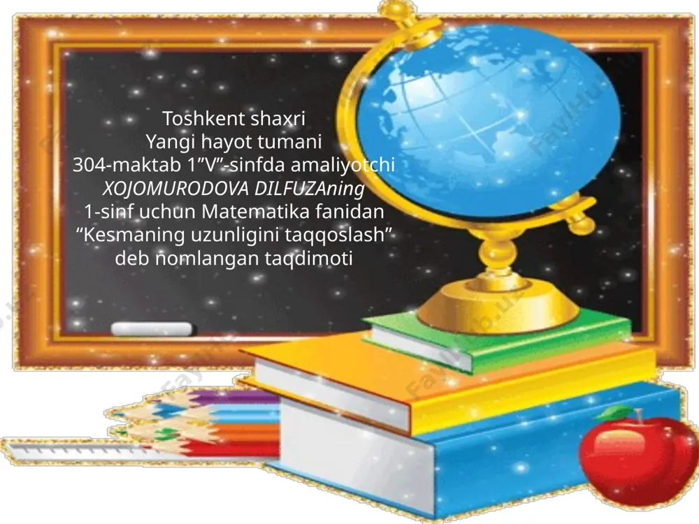 1 sinf matematika kesmaning uzunligini taqqoslash 3-chorak - Page 2