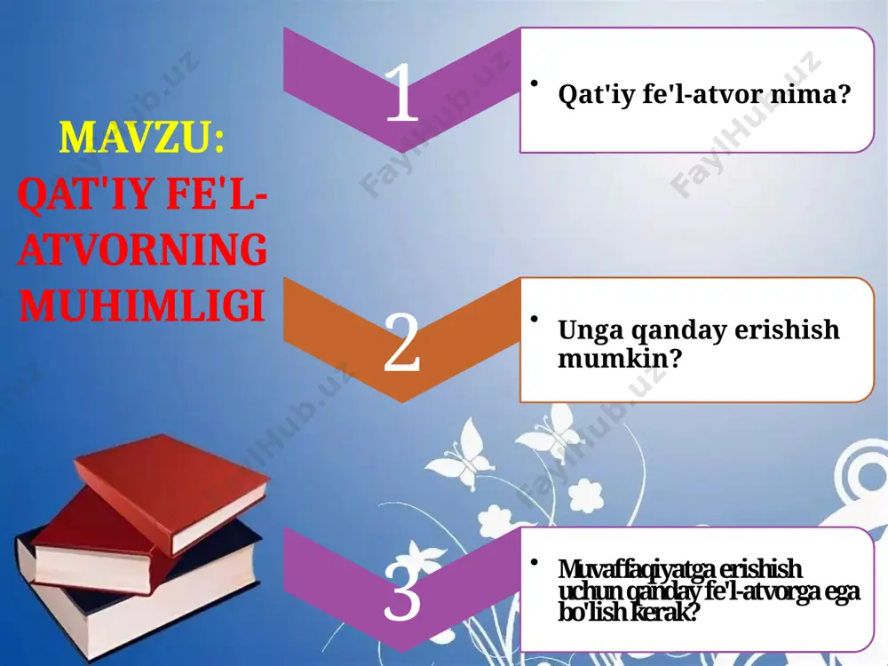 ulohaza uchun inson shu qad ar buyukki, uning fazilatlarini o'ichash dunyodagi eng baland tog'ning eng baland cho'qqisiga emaklab chiqish zahmati bilan teng. inson shu qadar tubanki, uning iiiatiarini o'ichash dunyodagi eng baland tog'ning eng baland cho'qqisidan emakiab tushish zahmati biian teng. 2-ijodiy faoliyat toshkent dunyoning taniqli minoralari va osmono'par binolarining suratlarini chi-zing. eyfel ularning asosidan boshlab eng yuqori qismigacha insonga chiroyli yashab, go'zal hayot kechirishi uchun zarur fazilatlarni mantiqiy ketma-ketlikda yozing. mulohaza uchun tanaffus vaqtida bahrom va aziz tortishib qoldilar. bahrom o'z fikrini o'tkazish uchun rosa ovozini ko'tarib qattiq-qattiq gapirardi. u shu darajada jahl otiga mingan ediki, sinfdoshlarining, bo'ldi, o'zingni bos, degan gaplari qulog'iga kirmasdi. aziz bir muddat bahromning gaplarini diqqat bilan eshitdi-da, so'ng indamasdan borib joyiga o'tirib oldi. bahromning baqirishi endi haqoratga aylandi. bu safar azizning qo'llari musht bo'lib tugildi-da, o'rnidan dast tirdi, ammo shashtidan qaytib, yana joyiga o'tirdi. 3-ijodiy faoliyat nima deb o'ylaysiz. aziz nima uchun bahromning hamma …