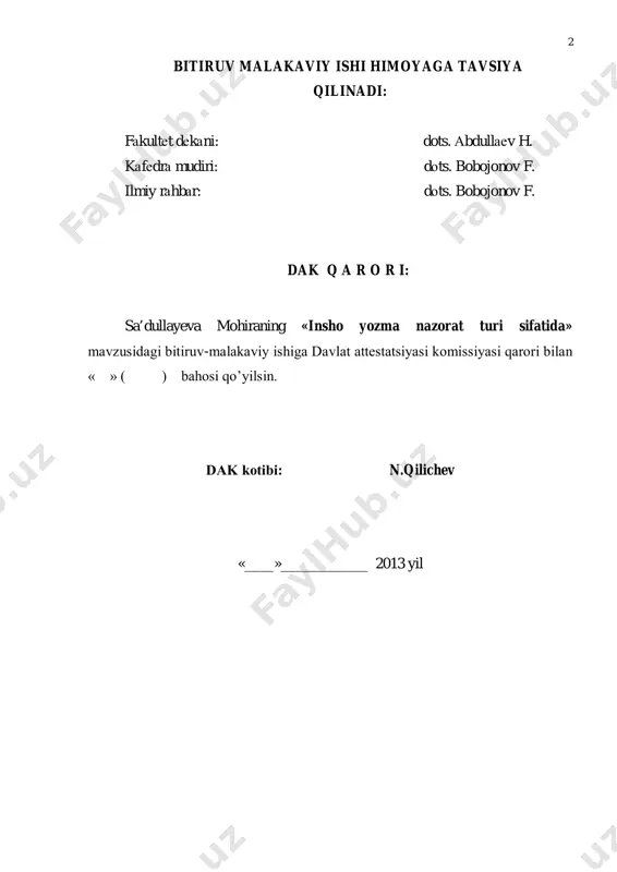 ostonasida” nomli asarida: “ona tilini bilmaydigan odam o’zining shajarasini, o’zining ildizini bilmaydigan, kelajagi yo’q odam1”, - deya o’z fikrini bildirib o’tgan. yurtimizda barcha sohalarga, ayniqsa, ta’lim sohasiga juda katta e’tibor berilmoqda. chunki insonning kelajakda qanday shaxs bo’lib voyaga yetishishi, uning yoshligida qanday ta’lim-tarbiya olganiga bog’liqdir. bu borada ayniqsa, o’z kasbining fidoyi egalari – ustozlarning xizmatlari kattadir. maktab o’quvchilarining ijodiy fikrlashini kengaytirish o’qituvchilar oldiga qo’yilgan muhim vazifalardan biri hisoblanadi. chunki bugungi kunda o’quvchilarning og’zaki va yozma nutqini o’stirish umumta’lim maktablari ona tili ta’limining bosh maqsadidir. ijodiy fikrlashni va yozma nutqni rivojlantirish uchun, asosan, yozma ish, bayon va insho kabi nazorat usullaridan foydalaniladi. bularning orasida inshoning o’rni alohidadir. chunki u mustaqil ishlash ko’nikmasini hosil qilishda asosiy vazifani bajaradi. ya’ni inshoning imkoniyatlari keng bo’lishi bilan birga undan ham bilim va ko’nikmani mustahkamlovchi vosita sifatida, ham nazorat usuli sifatida foydalanish mumkin. bugungi kunda biz unchalik e’tibor bermayotgan, ko’zga ko’rinmas, lekin asosiy muammolarimizdan biri ham …