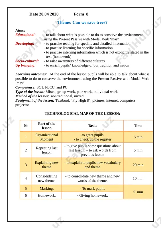 ot know in the wordlist. objective: to present and practise new vocabulary this is a normal wordlist activity. make sure pp can say the words properly. raw materials to chop pulp wood chips to throw away iv. main part activity 1b look, read and answer the question. objective: to read for specific information pp look at the pictures, read the texts and answer the question. you could tell them that the information in picture 1 is not the only answer and they should read on. what is used in making paper? [image: ] key: possible answers: trees, energy, water, and chemicals activity 1c read again and write problems for each picture. objectives: to read for detailed information; to infer information which is not explicitly stated in the text pp read the text again and write a problem for each picture. encourage pp to ‘think round’ the text and find things …