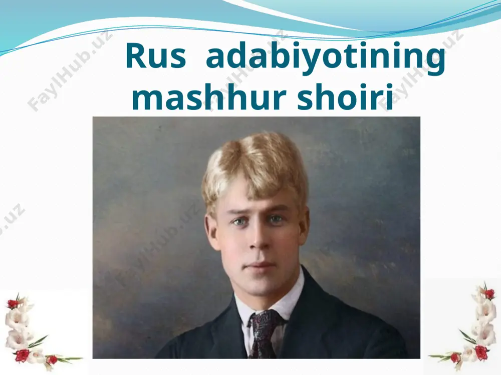lib turadi. ammo qayerda yashamasin, vatani mehri uning qalbida jo’sh uradi. sergey yeseninning satrlari qisqa-qisqa, tili ravon va sodda, lirik qahramonning hayot, tabiat, odamlarga munosabatida qishloqcha samimiylik va to’g’rilik ufurib turadi. eng muhimi, asarlarida sharqona ruh bor. u ozarbayjonning bakuga yaqin qishloqlaridan birida bir necha muddat yashab, sharqona ruhni his etadi. sharq odamlarining hayot tarzidan zavqlanadi. uning “fors taronalari” she’rlar turkumi yoziladi. fors taronalari (erkin vohidov tarjimasi) dog‘lar ketmish majruh ko‘ngildan, mast vasvasa ko‘zg‘amas tug‘yon. men dardimga tehron gulidan choyxonada topoldim darmon. choyxonachi — barvasta, o‘ktam, qoyil qolsin rus, deb, choyimga, o‘tkir aroq, may o‘rniga ham achchiq-achchiq choy tutar menga. quy, mezbonim, ammo had bilan, bog‘ing aro turfa gullar bor. oqshom menga niqob ostidan ohu ko‘zin suzdi gulruxsor rossiyada gulday qizlarni tutqunlikda saqlamas erlar. sarmast etar bo‘sa bizlarni bexanjaru, bemakru bezar. bu tong yuzli dildor qoshimda bir bor xirom etsa noz bilan, shohi ro‘mol solgum boshiga, yo‘llariga sheroziy gilam. mezbon, …