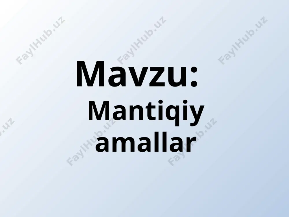 mantiqiy amallar - Page 2