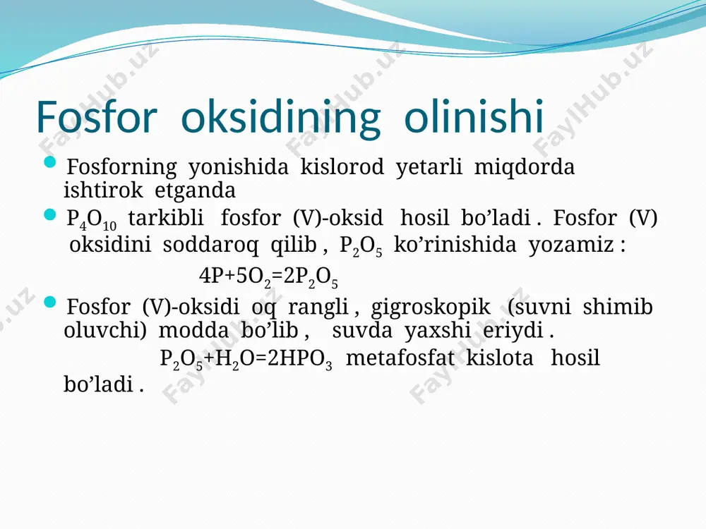 fosforning kislorodli birikmalari - Page 2