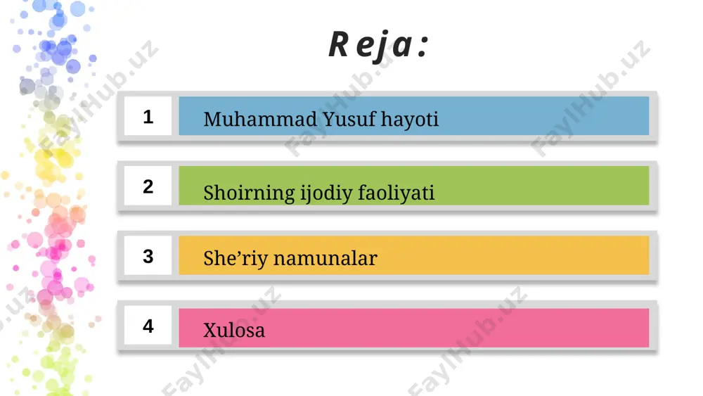 lib ketaman” singari o‘nlab she’riy majmualari o‘quvchi qo‘liga yetib bordi. u yirik poetik janrlarga ham murojaat etib, “osmonning oxiri”, “qora quyosh” singari dostonlar yaratdi. yurtimizning mustaqillikka erishgani muhammad yusuf ijodida yangi ufqlarni ochdi. uning millat va yurt istiqloli sharafiga bitgan go‘zal she’rlari o‘zining samimiyligi, soddaligi, badiiy mukammalligi bilan millionlar qalbida aks sado berdi. shoirning “vatanim”, “xalq bo‘l, elim”, “dunyo”, “inshoolloh”, “o‘zbekmomo”, “iqror”, “tilak” singa-ri o‘nlab she’rlari chinakam she’riyat yurtni qanday kuylamog‘i lozimligini isbotlagan asarlar bo‘lib qoldi. istiqlol yillarida erishgan yuksak ijodiy yutuqlari uchun muhammad yusufga 1998-yilda “o‘zbekiston xalq shoiri ” unvoni berildi. muhammad yusuf ijodi keyingi davr o‘zbek qo‘shiq-chiligi rivojida muhim o‘rin tutadi. milliy san’atimiz-ning eng yirik va iste’dodli vakillaridan tortib, havaskor qo‘shiqchilargacha shoir she’rlarini kuyga soladilar. masalan, “ulug’imsan vatanim” she’ri o’zbekiston xalq artisti sevara nazarxon tomonidan qiyomiga yetkazilib kuylangan: men dunyoni nima qildim, o‘zing yorug‘ jahonim. o‘zim xoqon, o‘zim sulton, sen taxti sulaymonim. yolg‘izim, yagonam deymi, topingan koshonam deymi, …