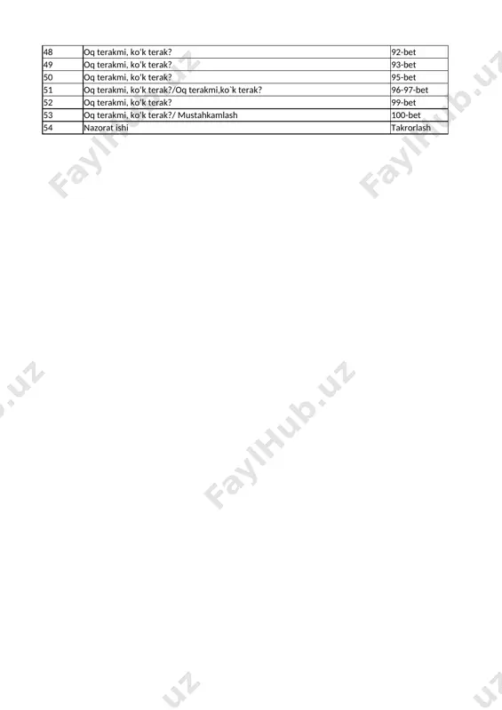 54 nazorat ishi takrorlash list2 1 mening oilam 6-bet 2 mening oilam 7-bet 3 mening oilam 9-bet 4 mening oilam 12-bet 5 mening oilam 13-bet 6 mening oilam 14-bet 7 mening oilam 15-bet 8 mening oilam 16-bet 9 kun tartibi 17-bet 10 kun tartibi 19-bet 11 kun tartibi 19-bet 12 kun tartibi 20-22-bet 13 kun tartibi 23-bet 14 kun tartibi 25-bet 15 bolalarning sevimli bayramlari 26-bet 16 bolalarning sevimli bayramlari 28-bet 17 bolalarning sevimli bayramlari 29-bet 18 bolalarning sevimli bayramlari 31-bet 19 bolalarning sevimli bayramlari 32-bet 20 bolalarning sevimli bayramlari 33-bet 21 bolalarning sevimli bayramlari 34-bet 22 bolalarning sevimli bayramlari 38-bet 23 mustahkamlash takrorlash 24 nazorat ishi takrorlash 25 yashil sayyora 40-bet 26 yashil sayyora 42-bet 27 yashil sayyora 44-bet 28 yashil sayyora 46-bet 29 yashil sayyora 47-bet 30 yashil sayyora 48-bet 31 yashil sayyora 50-bet 32 yashil sayyora 52-bet 33 mo‘jizaviy hasharot 53-bet 34 mo‘_jizaviy hasharot 54-bet 35 mo‘_jizaviy …