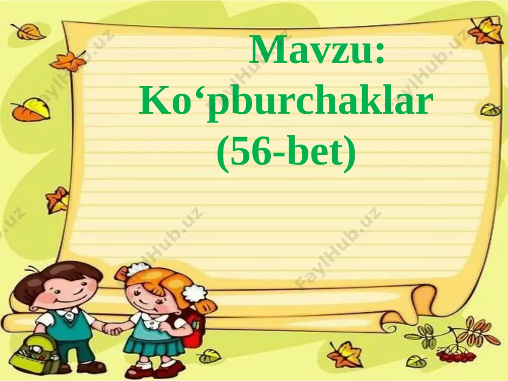 1-sinf matematika ko'pburchaklar - Page 2