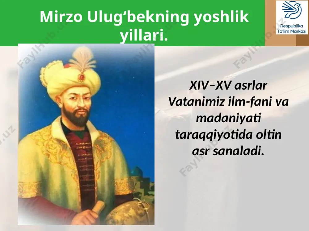 buyuk alloma mirzo ulug‘bek tavalludining 600 yilligi nishonlandi. samarqanddagi tantanalarda o‘zbekiston prezidenti islom karimov ham qatnashdi va nutq so‘zladi. image2.jpg image3.png image4.jpeg image5.jpeg image6.jpeg image7.jpeg image8.jpeg image9.jpeg image10.jpeg image11.jpeg image12.jpeg image13.jpeg image14.jpeg image15.jpeg image16.jpeg image17.jpeg image18.jpeg image19.jpeg image20.jpeg image1.jpg