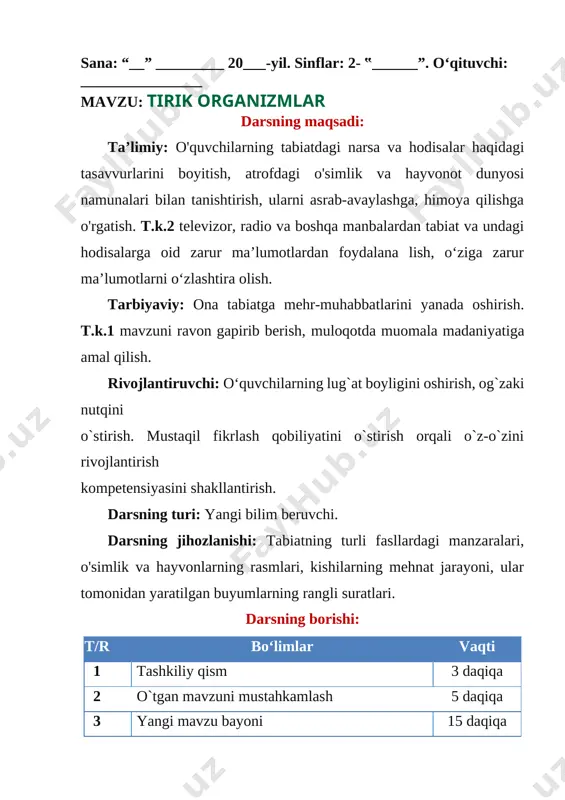 r o`simliklar o'simliklar qushlar gullar «klaster» usulidan foydalanish ham mumkin. atrofimizdagi olam nima degan savolga bolalar javob beradi. o'qituvchi strelkalar to'g'risiga yoza boshlaydi. sinf guruhlarga bo’linadi 1-guruh:buxoro 2-guruh:samarqand 3-guruh:toshkent 4-guruh:xorazm guruhlar taqdimoti o’tkaziladi ”mohihr quruvchi” metodida baholanadi.har bir to’g’ri javob uchun g’ishtchalar berib borilishi aytiladi.dars so’ngida eng baland minoraning sohiblari g’olib bo’lishi ta’kidlanadi. ”kashfiyotchi rassom” har bir guruhdan bir o’quvchi kashfiyotchi rassom deb belgilanadi va guruh nomiga xos rasm chizishi so’raladi. 1-guruh:qish fasli tabiatidagi o’zgarishlar 2-guruh:harakatlar strategiyasi 3-guruh:2018-yil haqida 4-guruh:muhim sanalarni ingliz va rus tilida aytishadi ”everestga chiqish”,bunda eng baland tog’lar,tog’lar nomi va uzunligi aytiladi. qush maketini yasaydi. globus maketini yasaydi quyosh metodi istagan mavzuingizda ochiq dars taqdimotlar tayyorlab beramiz murojaat uchun telefon 97-845-09-09 telegram @secret_0909 guruhimiz : @iqtidorli_uzedu istagan mavzuingizda ochiq dars taqdimotlar tayyorlab beramiz murojaat uchun telefon 97-845-09-09 telegram @secret_0909 guruhimiz : @iqtidorli_uzedu istagan mavzuingizda ochiq dars taqdimotlar tayyorlab beramiz murojaat uchun telefon 97-845-09-09 telegram @secret_0909 guruhimiz : …