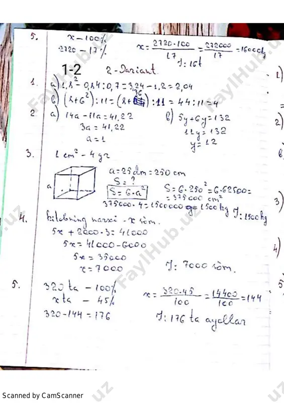 5-sinf.matematika yechimi - Page 2