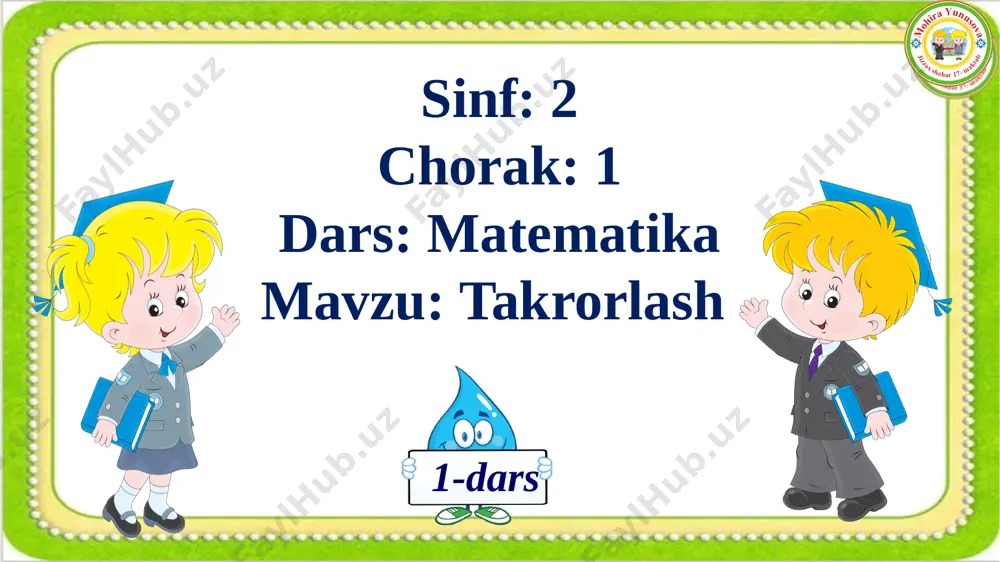 2- sinf matematika takrorlash 1- dars - Page 2