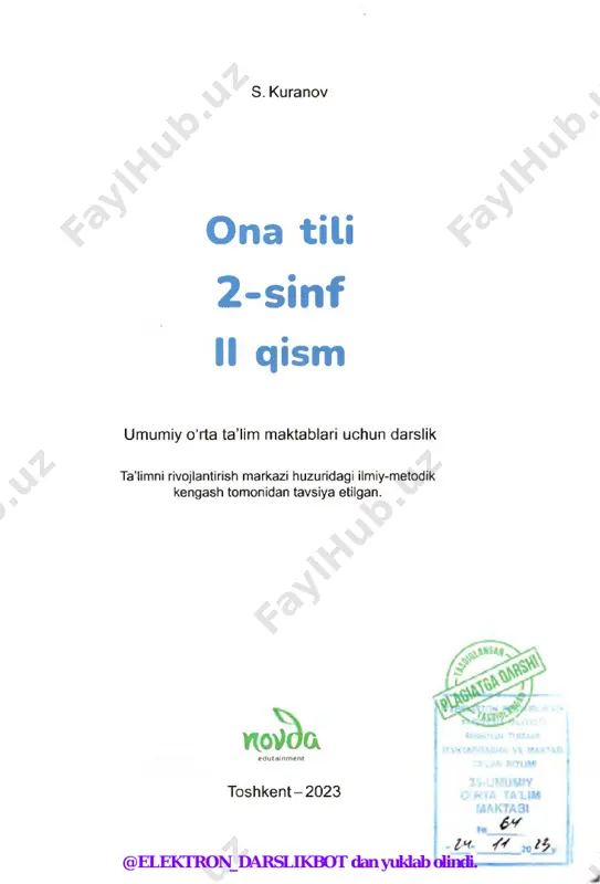 , 3 ta gap tuzing. 33-ussumiy o rta ta'lim wiaktabi h. , sf i gx.sh sh @elektron_darslikbot dan yuklab olindi. 7 -m a vzu m ening oilam so‘zda tutuq belgisi tushirib qoldirilsa, so‘z ma’nosida qanday o'zgarish boladi? 13-mashq. rasm asosida kichik hikoya tuzing va yozing. @elektron_darslikbot dan yuklab olindi. m ening oilam 7 -m a vzu jwv 14-mashq. guruh bolib bajaring. iv guruh o talar l a. singillar har bir guruh o‘zining nomiga mos gaplar tuzadi. masalan, “otalar” guruhi otalar haqida gaplar tuzsa, “onalar” guruhi onalar haqida gaplar tuzadi. tuzilgan har bir gapda tutuq belgili so‘z qatnashishi shart. qaysi guruh ko'proq gap tuzsa va tutuq belgisi bor so'zlardan ko'proq foydalansa, shu guruh g‘olib bo‘ladi. oila a’zolaringiz haqida 5 ta gap tuzing. @elektron_darslikbot dan yuklab olindi. 8 -m a v zu b olalarning jajji huquqlari bo‘g‘in haqida bilim larim izni m ustahkam laym iz dadajon, javobgarlik nima degani? @elektron_darslikbot dan yuklab …