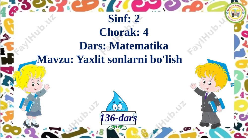 2_sinf_matematika_136_dars_yaxlit sonlarni bo'lish - Page 2