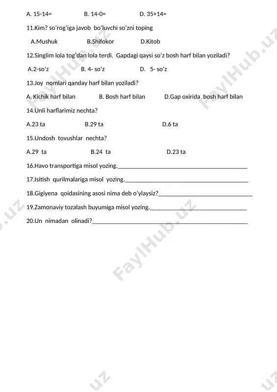 2- sinf test yangi - Page 2