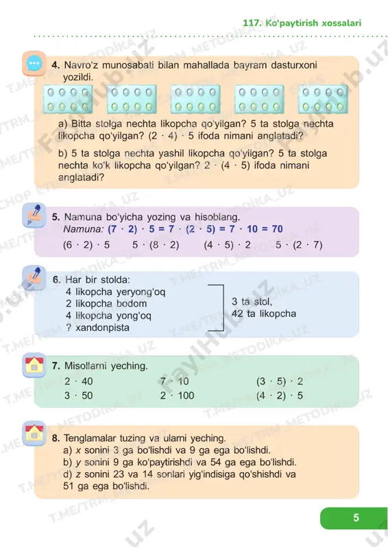 matematika 2 sinf darslik 117-125 - Page 2