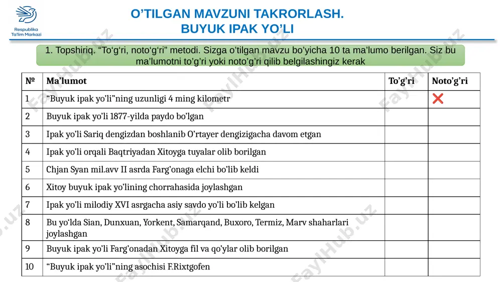 adimgi italiya qadimgi tarixi italiya so’zi - yunoncha “vitulus” so’zidan olingan bo’lib “buqa”, “buzoqcha” degan ma’nolarni anglatadi. bunday nomlanishiga sabab: mil.avv viii-vi asrlarda yunonlar apenninga sigirlarni o’tlatish uchun kelishar edi. ushbu jarayon keyinchalik davlat nomiga asos bo’ladi. etrusklar italiyaning shimoli-g’arbida etrusk qabilasi yashar edi. ularning asosiy mashg’uloti - dehqonchilik. mil.avv viii asrda etrusklar 12 ta shahar davlat tashkil etishdi; endigi e’tiborni afrikada joylashgan karfagenga qaratishdi. yunonlar bilan savdo qilish masalasida ushbu ikki davlat o’rtasida urush kelib chiqdi. urushda etrusklar yengildi, etrusk madaniyati barham topdi. 6 rim shahriga asos solinishi rim shahrining vujudga kelishi tibr daryosi bo’yida dehqonchilik manzilgohlaridan boshlangan. bu yerda dastlab 7 ta tepalik bo’lgan. joylashish jihatdan juda qulay bo’lgan. dushman hujum qilgan taqdirda tepaliklarda jon saqlashar edi rivoyatlarga ko’ra, rim shahriga mil.avv 753-yilda aka-uka romul va rem asos solgan. romul va rem yoshligi dunyoga kelganlaridan so’ng, chaqaloqlarni savatga solib, tibr daryosi bo’yiga tashlab ketadilar. daryo bo’yida ularni ona …
