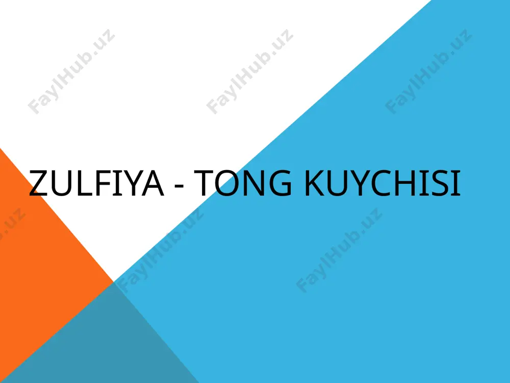 rdi. shonli, sharafli hayot yo’lini sarhisob qilib, falsafiy o’ylarga yetaklovchi xulosa chiqardi. zulfiya qalami o’tkir publitsist. u o’zbek jurnalistikasining rivojiga dolzarb maqolalari bilan munosib hissa qo’shdi. shuningdek, zulfiya mohir tarjimondir. u pushkin, lermontov, nekrasov , tixonov, mustah karim, marvarid dilboziy,evrid, amrita piritam kabi shoirlarning she’rlarini o’zbek tiliga tarjima qilgan. bahor keldi seni so’roqlab salqin saharlarda, bodom gulida, binafsha labida, yerlarda bahor. qushlarning parvozi, yellarning nozi, baxmal vodiylarda, qirlarda bahor… qancha sevar eding, bag’rim, bahorni, o’rik gullarining eding maftuni. har uyg’ongan kurtak hayot bergan kabi ko’zlaringga surtib o’parding uni. 8 atoqli shoira zulfiyaning madaniyatimiz, milliy adabiyotimiz va ma’naviyatimiz taraqqiyotidagi katta xizmatlari e’tiborga olinib 1999-yil 10-iyunda zulfiya nomidagi davlat mukofoti ta’sis qilindi. bu mukofotga maktab, litsey va oliy o’quv yurtlarida a’lo xulqi, zukkoligi, donoligi, tashabbuzkorligi, o’qishdagi alohida muvaffaqiyatlari bilan ajralib turadigan 25 yoshgacha bo’lgan iqtidorli qizlar sazovor bo’ladi. zulfiyaning o’ttizga yaqin she’rlar toplamlari nashr etilgan. “temiroy”, “she’rlar”, va “qizlar qo’shig’i”, “uni farhod …